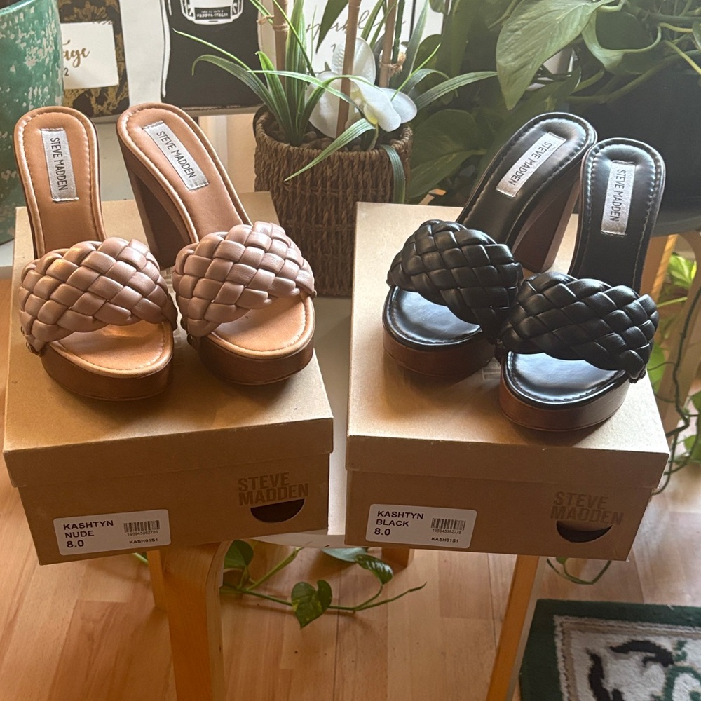Steve Madden Women's Brown Braided Heels